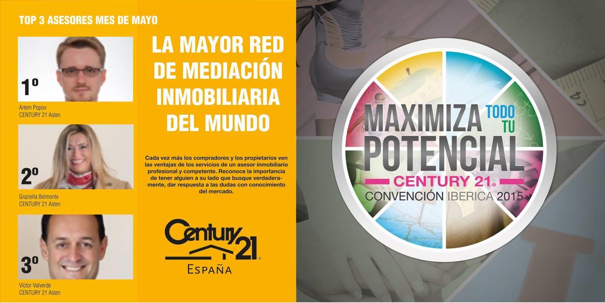 Asesores de Century21 Asten ocupan los 3 podios en el ranking nacional de Mayo!